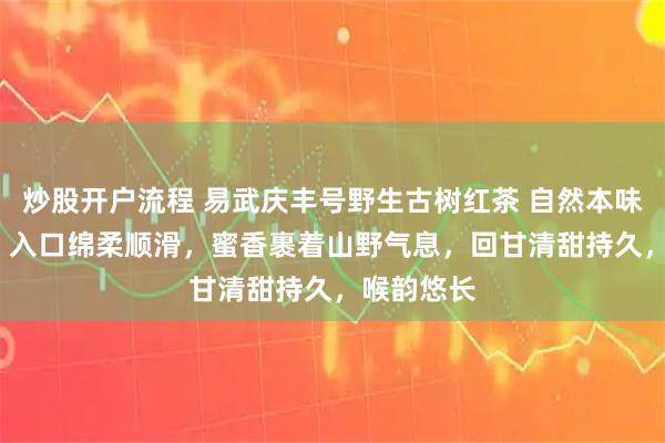 炒股开户流程 易武庆丰号野生古树红茶 自然本味 野韵古红 入口绵柔顺滑，蜜香裹着山野气息，回甘清甜持久，喉韵悠长